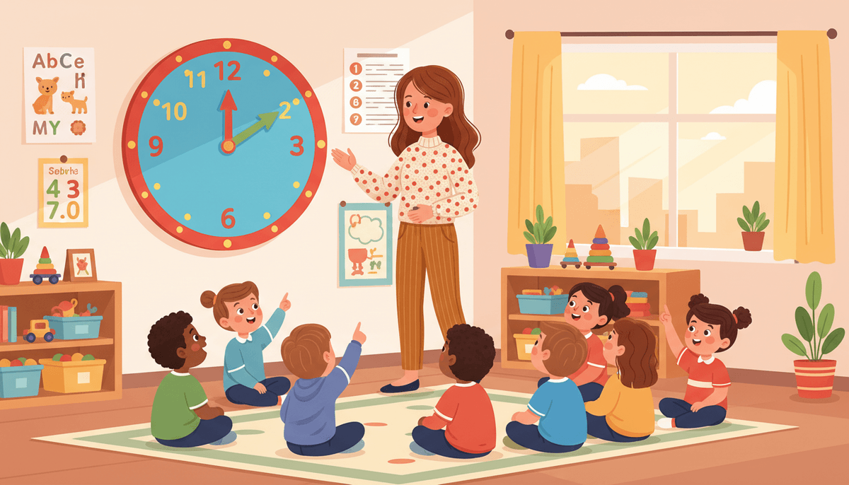 Telling Time in Kindergarten: O'Clock and Half Past