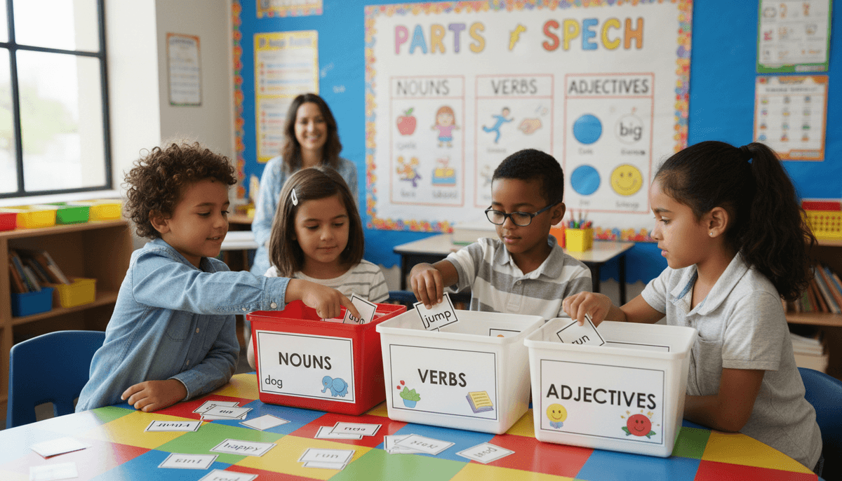 Parts of Speech for Second Graders: Nouns, Verbs, More
