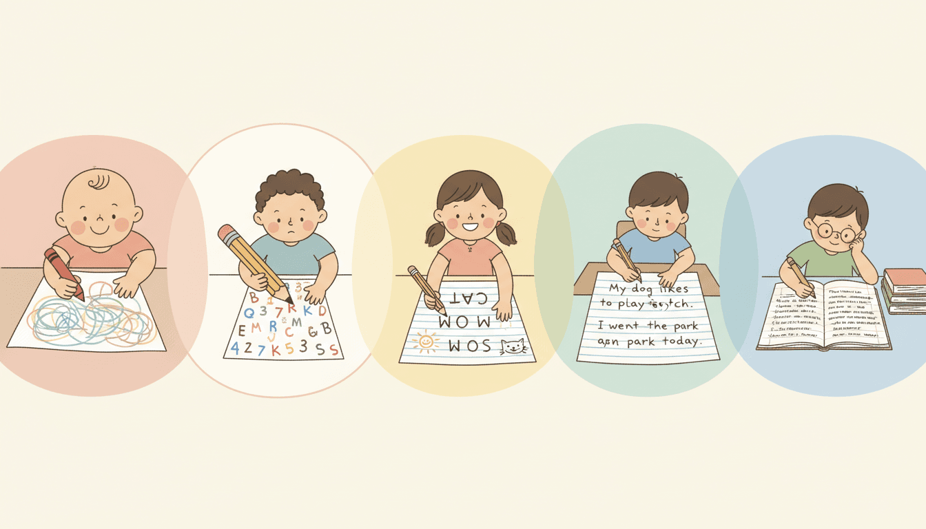 Stages of Writing Development: Pre-K to 5th Grade