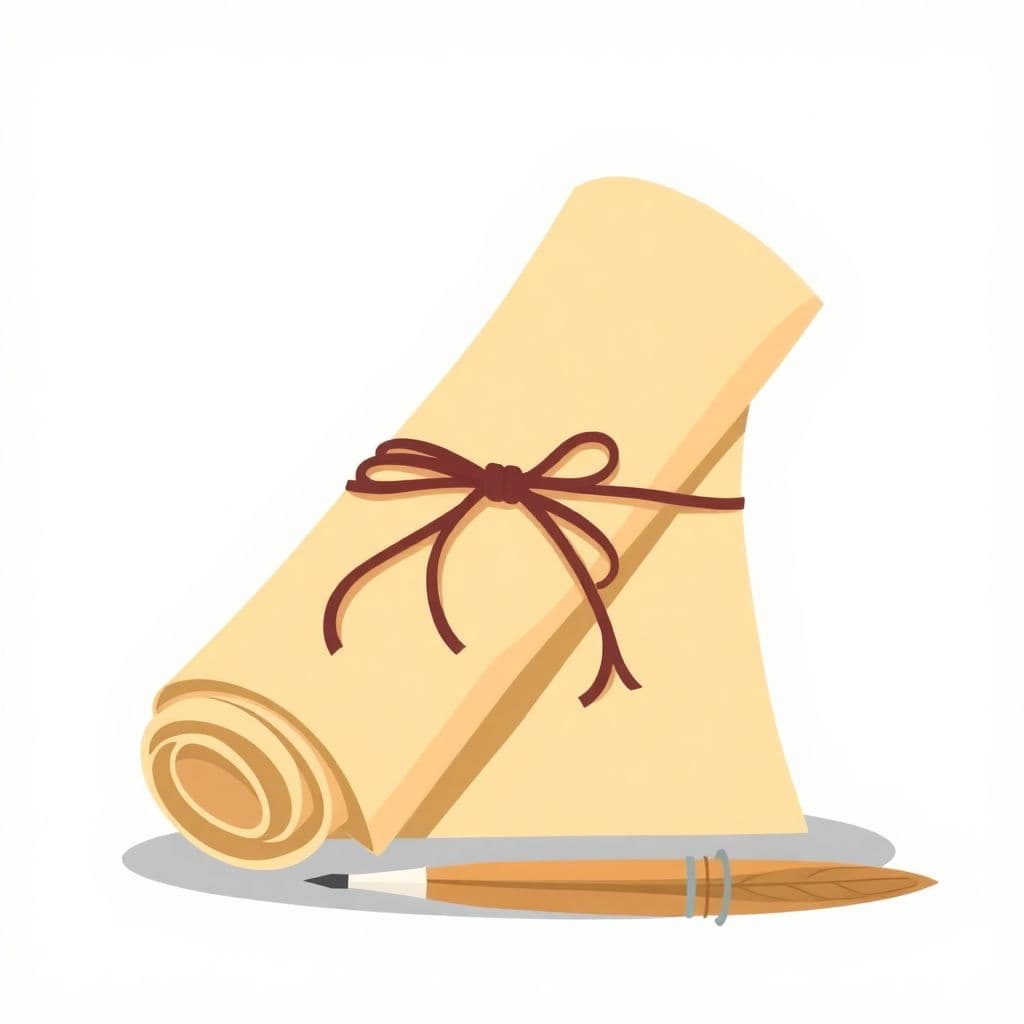 13th Amendment: an old rolled parchment document tied with ribbon, classroom activities