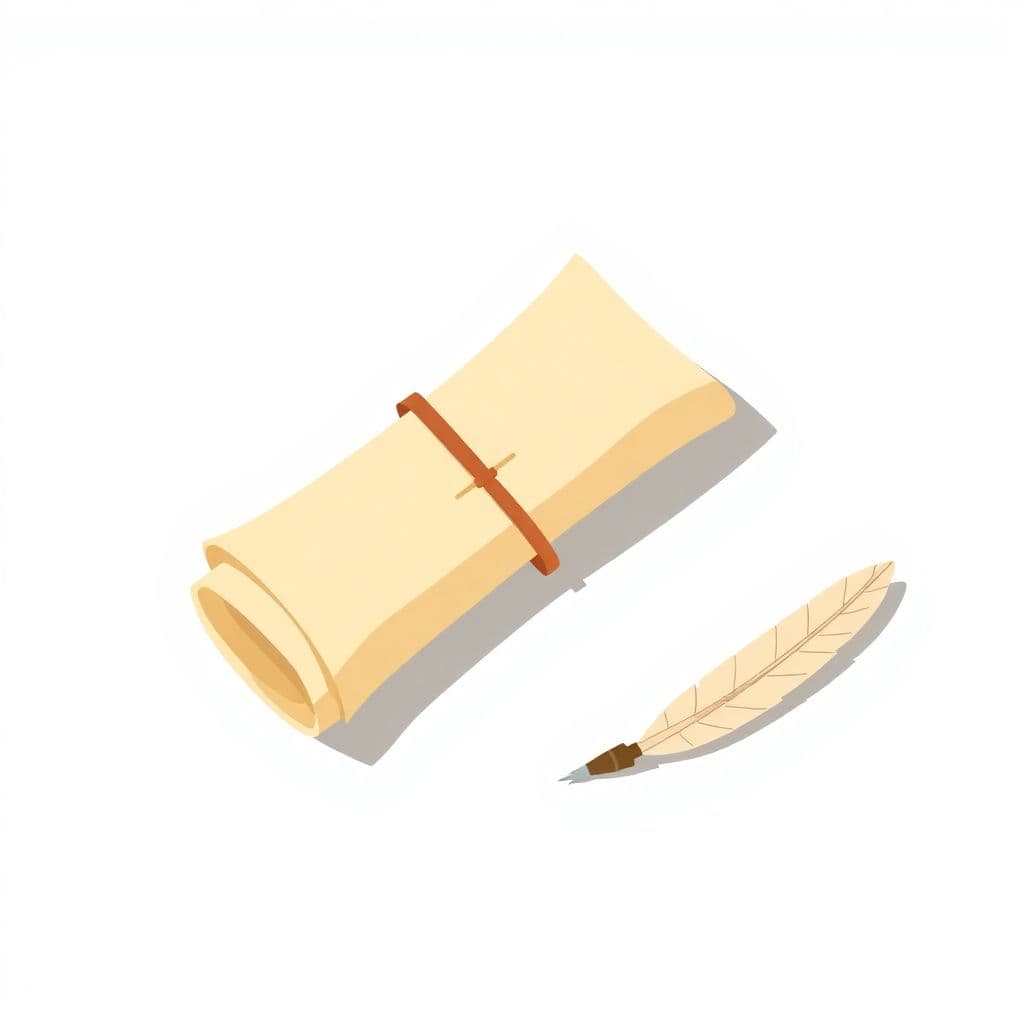 14th Amendment: an old rolled parchment document tied with ribbon