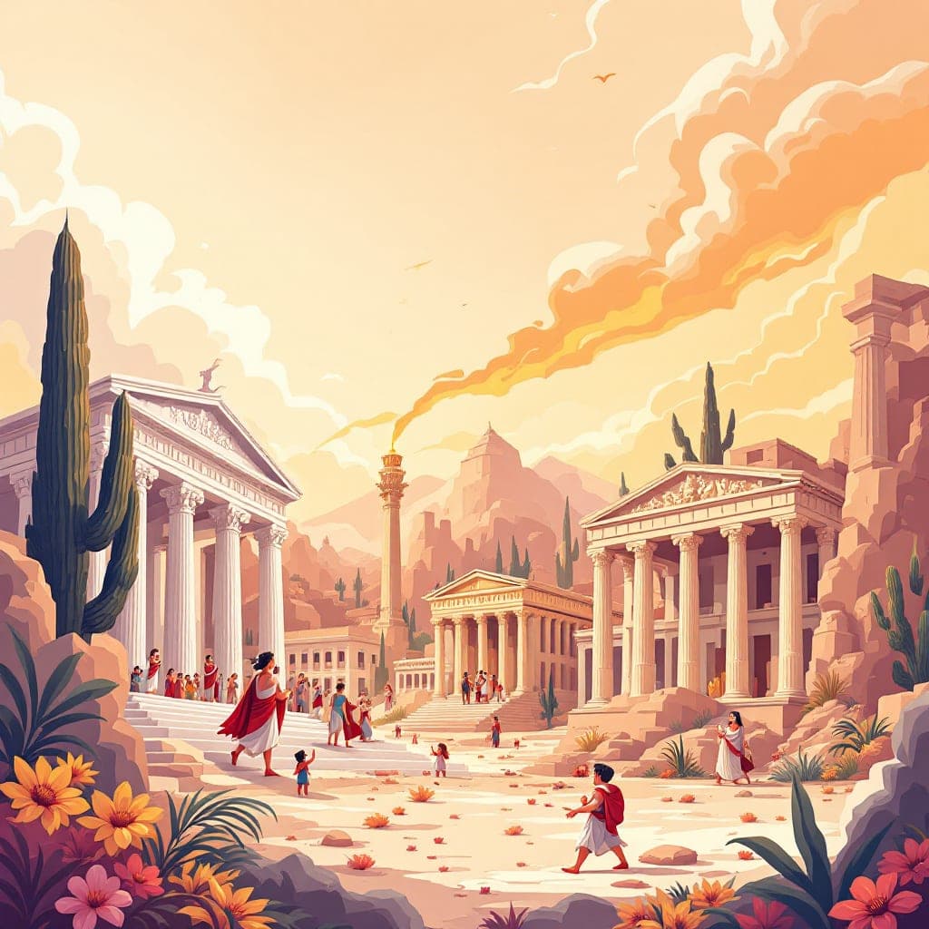 Ancient Greece and Ancient Rome: Democracy origins, mythology, society structure
