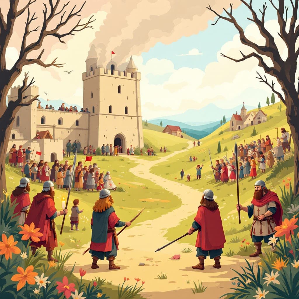 Anglo-Saxons: Seven Kingdoms (Heptarchy), pagan-to-Christian conversion, King Alfred the Great, classroom activities