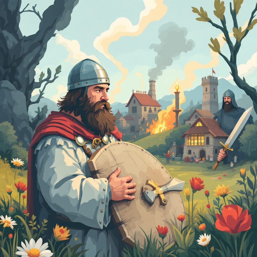 Anglo-Saxons: Seven Kingdoms (Heptarchy), pagan-to-Christian conversion, King Alfred the Great