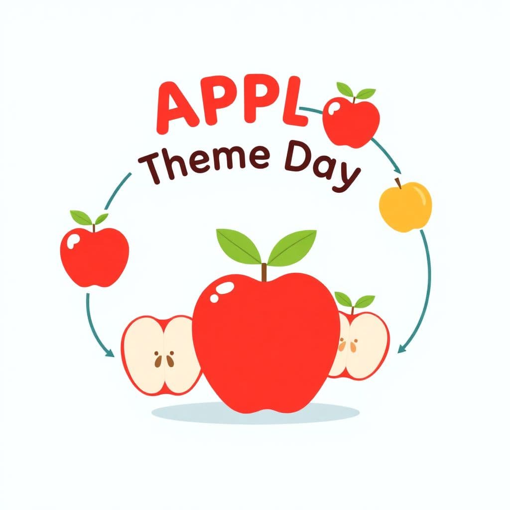 Apple Day: Apple theme day, taste test, life cycle