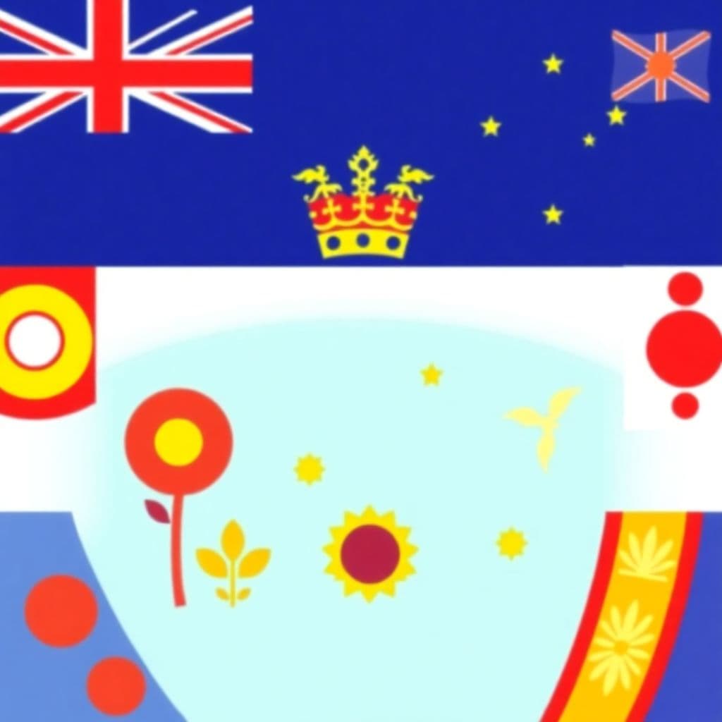 Australian Symbols and Emblems: Commonwealth Coat of Arms, Australian Flag, First Nations flags, floral emblems, religious symbols, classroom activities