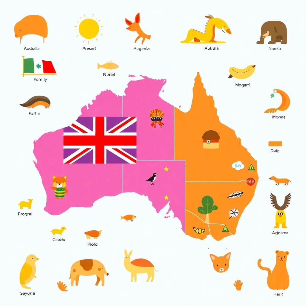 Australia's States, Territories and First Nations Countries: Contemporary Australia as states/territories; Countries/Places of First Nations Australians prior to colonisation