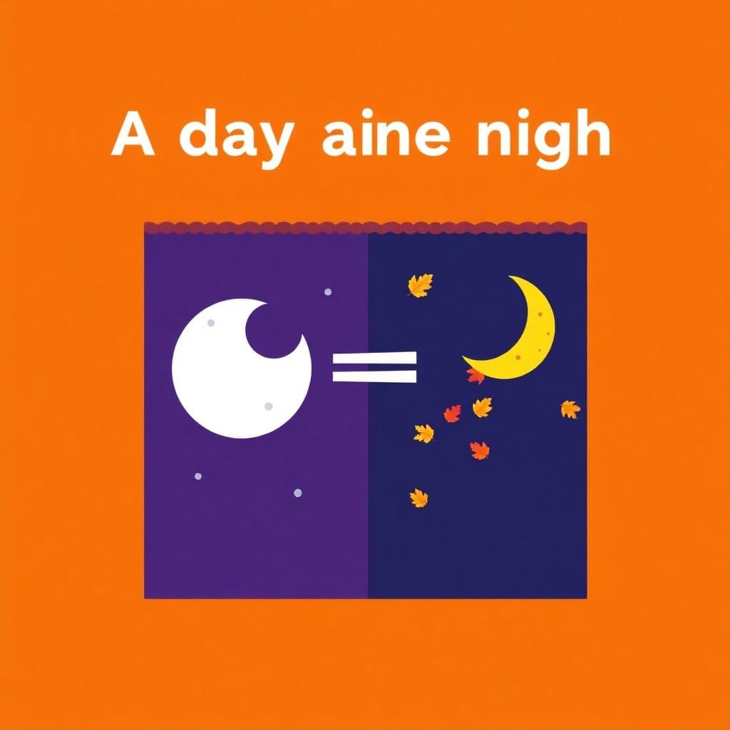 Autumn Equinox: Equal day and night, start of fall, classroom activities