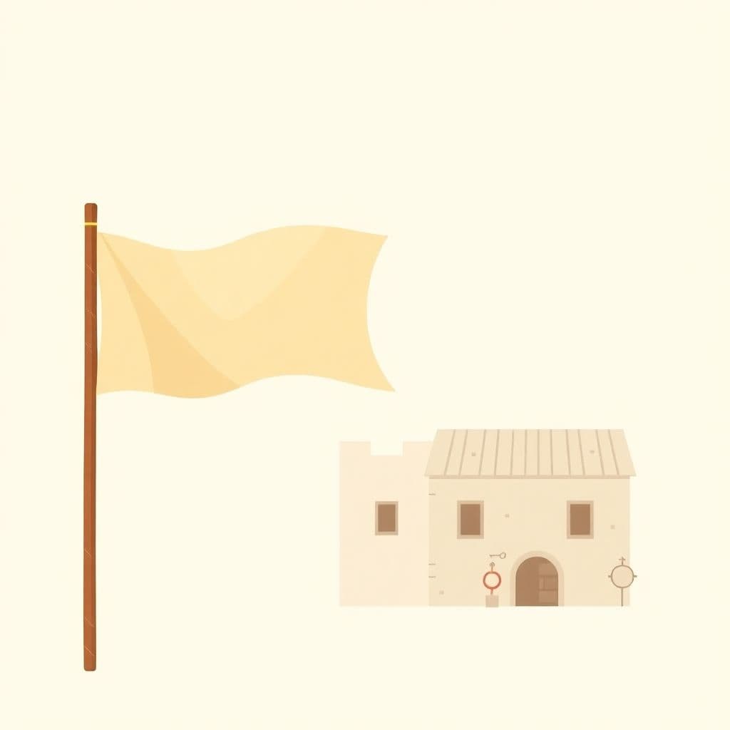 Battle of San Jacinto: a historic flag and an old parchment map
