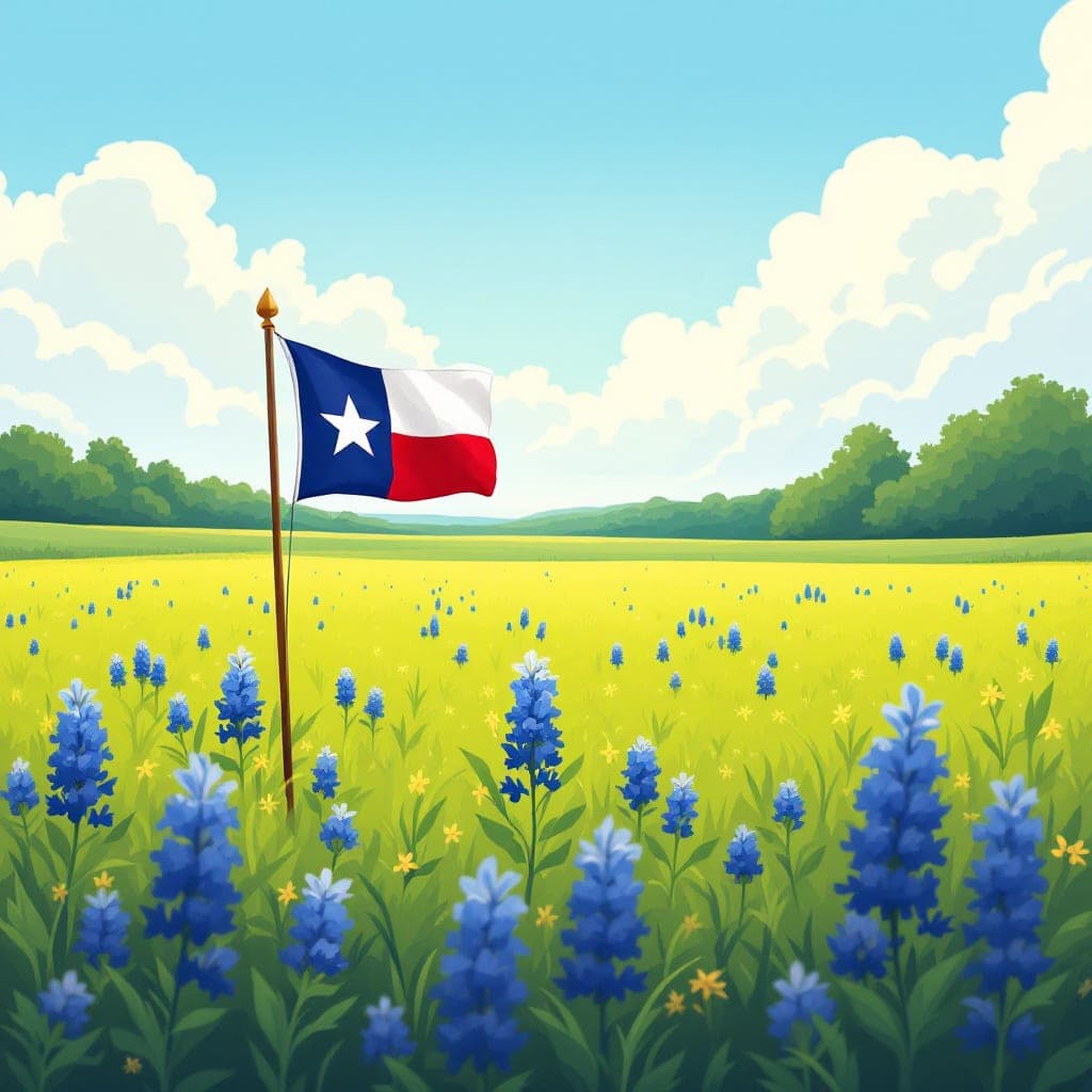 Battle of San Jacinto: a historic flag and an old parchment map