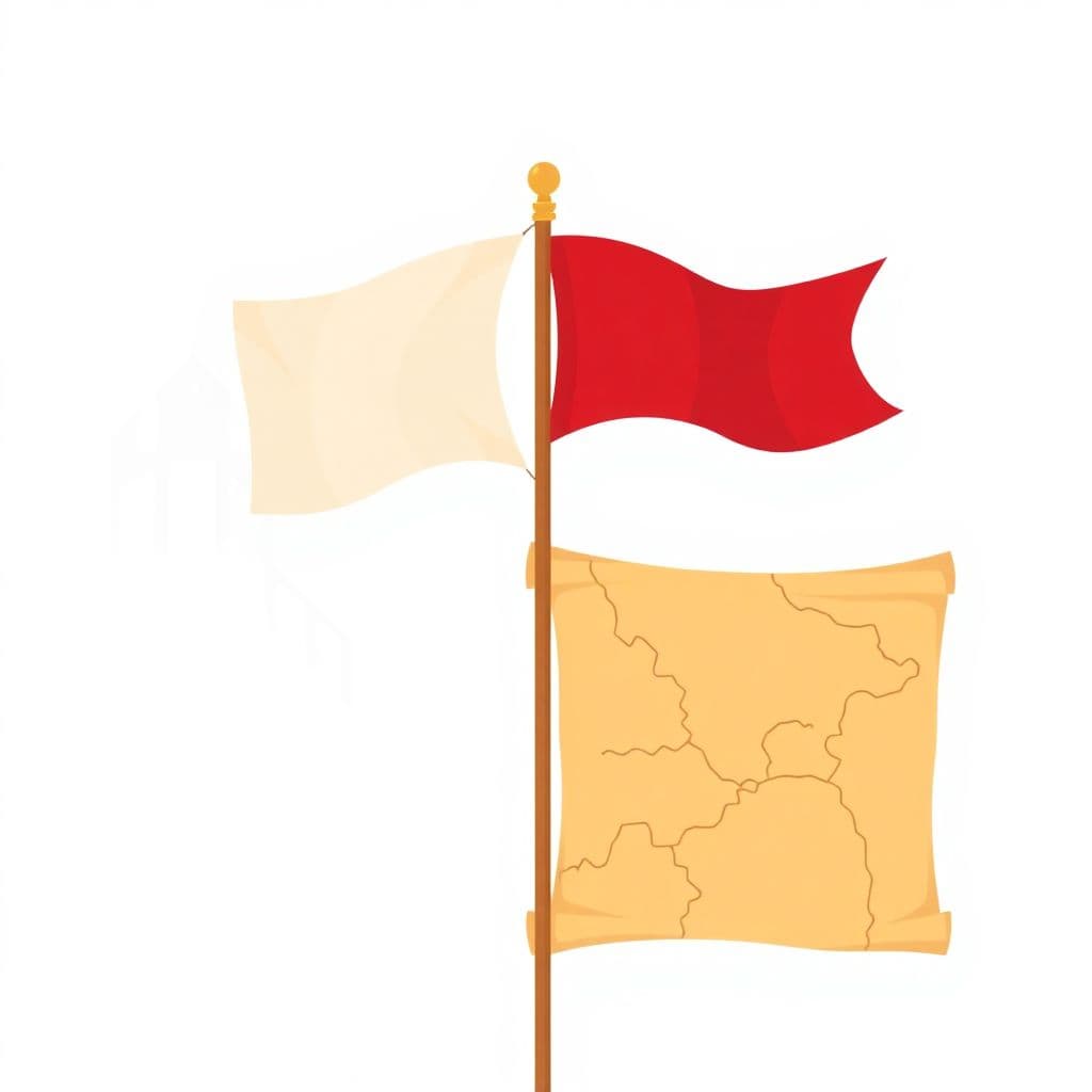 Battle of the Alamo: a historic flag and an old parchment map, classroom activities