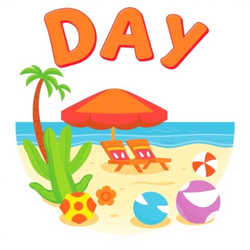Beach Day: Beach/summer theme day, classroom activities