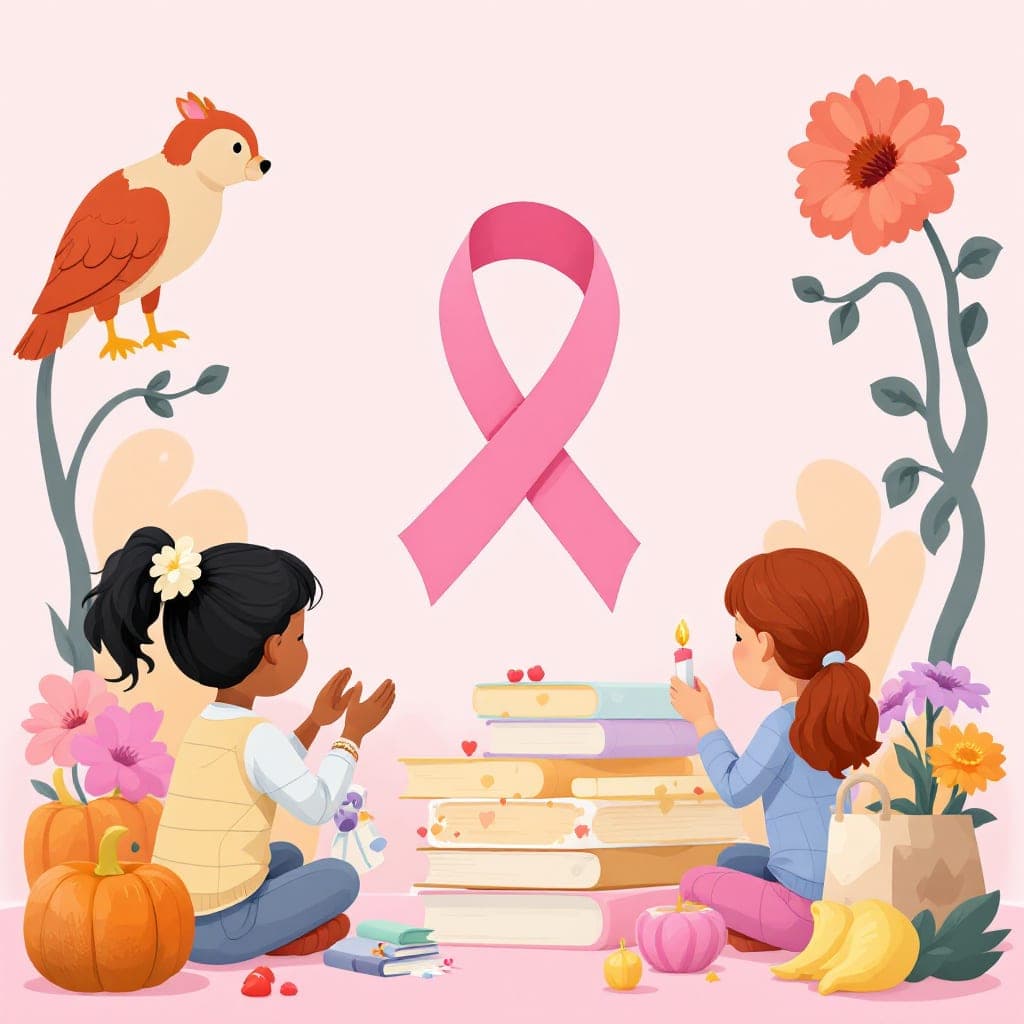 Breast Cancer Awareness Month, October is Breast Cancer Awareness Month. Age-appropriate discussions about health, the importance of medical check-ups, and supporting loved ones through illness.