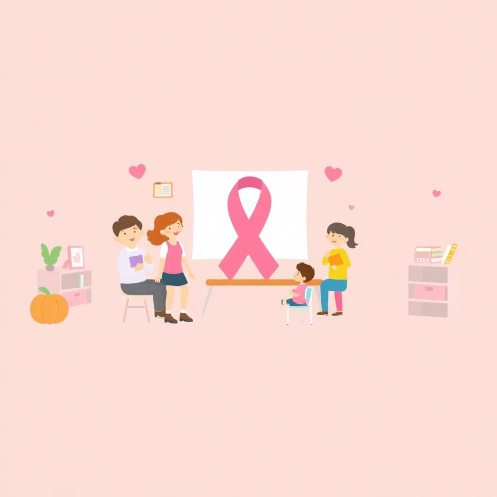 Breast Cancer Awareness Month, October is Breast Cancer Awareness Month. Age-appropriate discussions about health, the importance of medical check-ups, and supporting loved ones through illness.