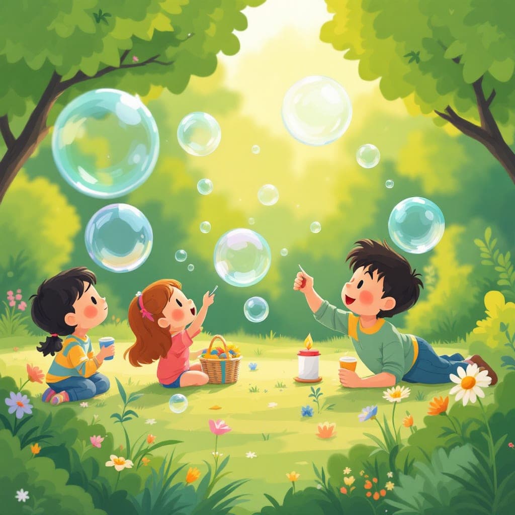 Bubble Day: Outdoor bubble play, science of bubbles, classroom activities
