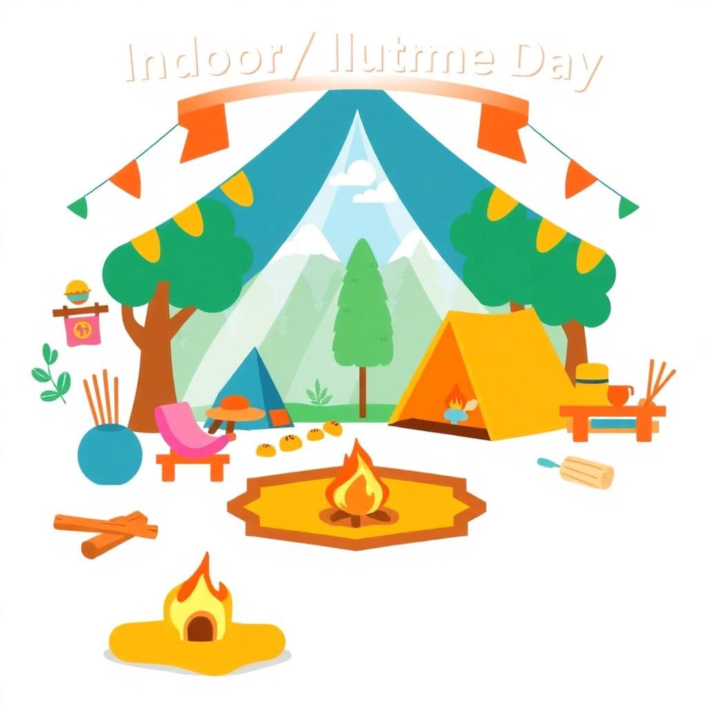 Camping Day: Indoor/outdoor camping theme day