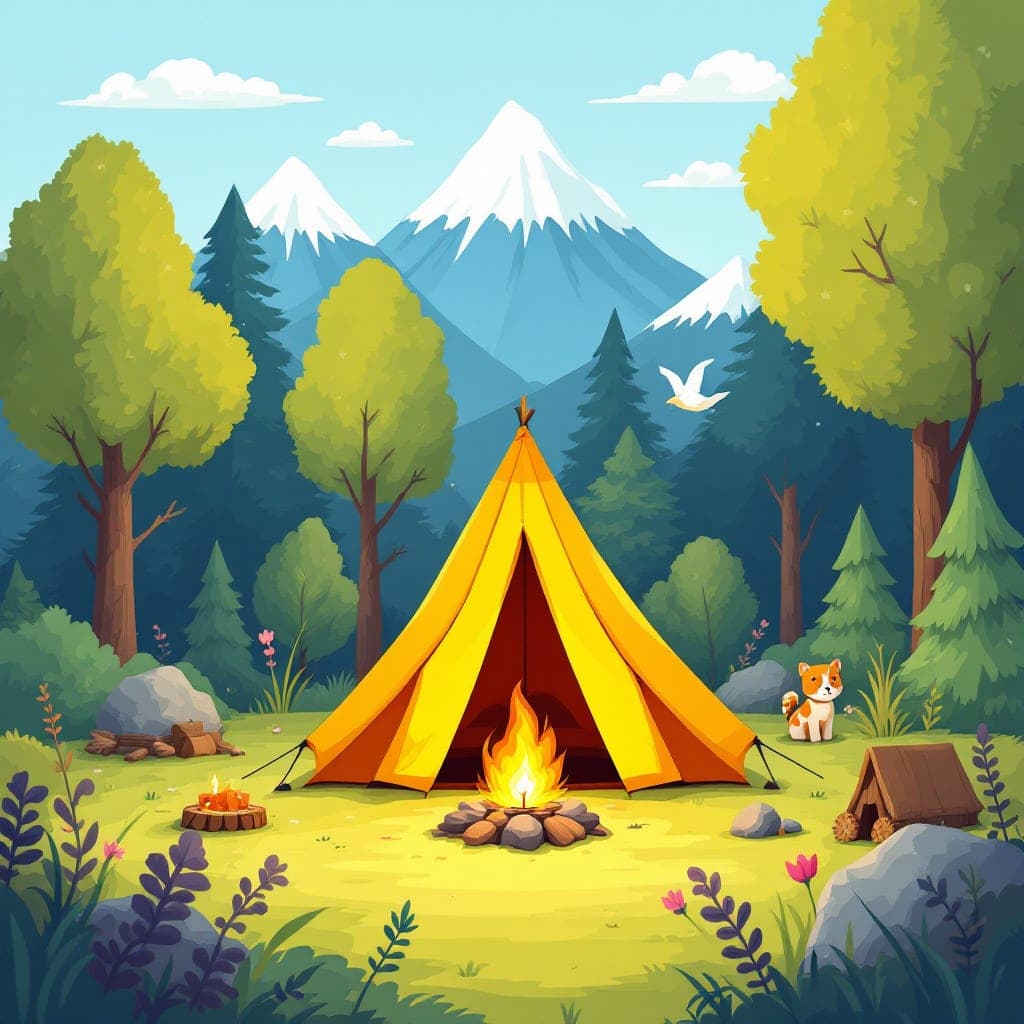 Camping Day: Indoor/outdoor camping theme day