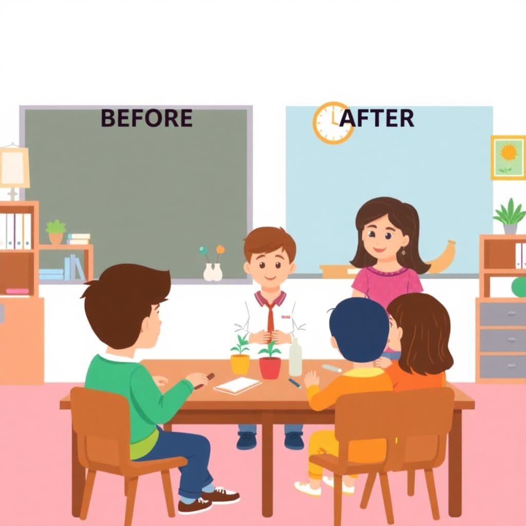 Changes Within Living Memory: Comparing own life to family members' lives; before/after/past/present