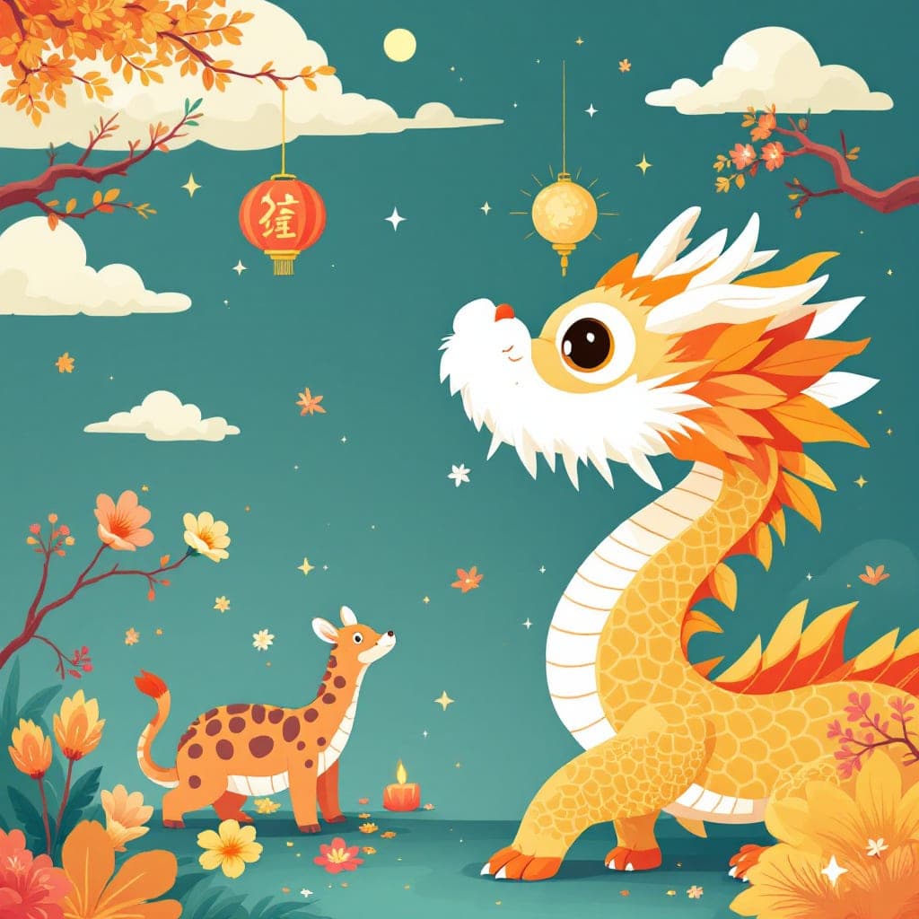 Chinese New Year: Zodiac animals, dragon dances, family celebration, classroom activities