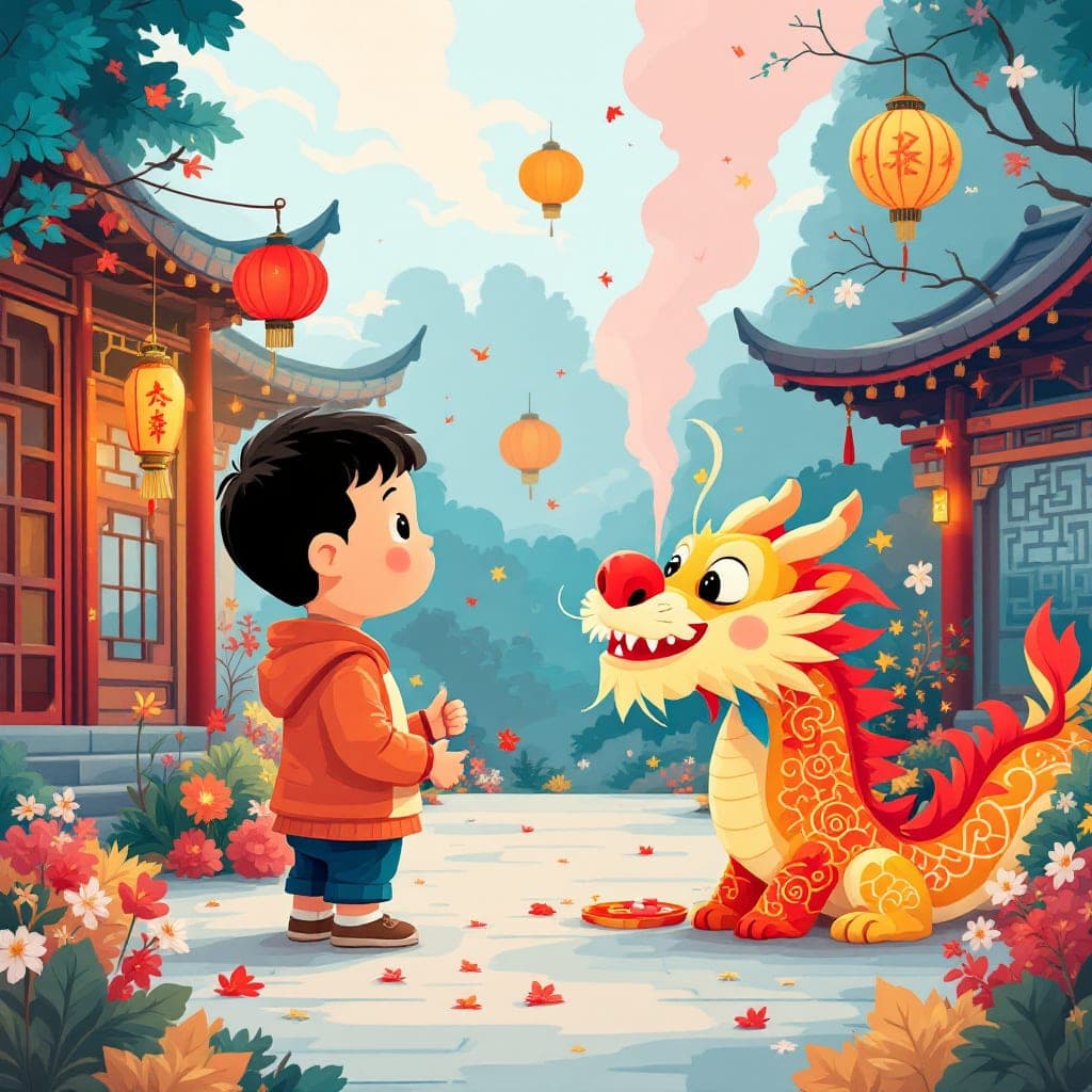 Chinese New Year: Zodiac animals, dragon dances, family celebration