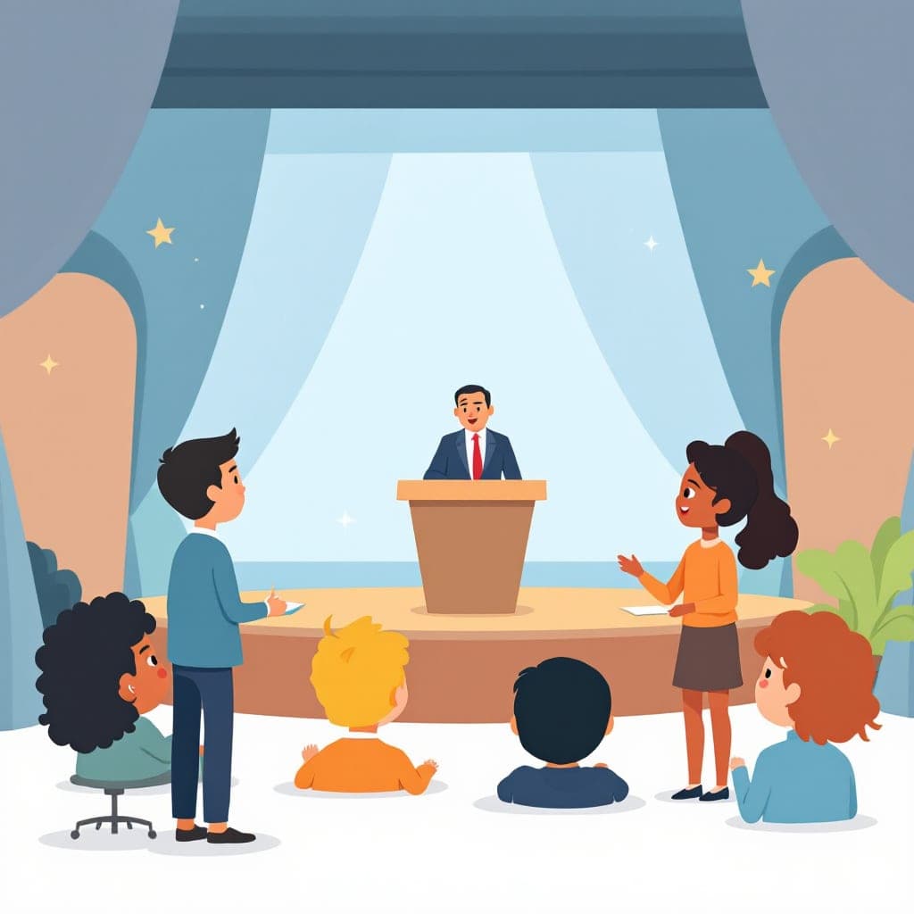 Debate Showcase: Students debate current or historical issues respectfully