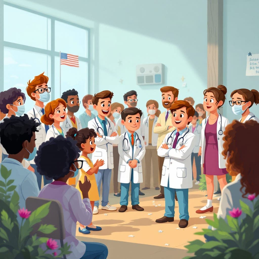 Doctors' Day: Doctors and healthcare helpers