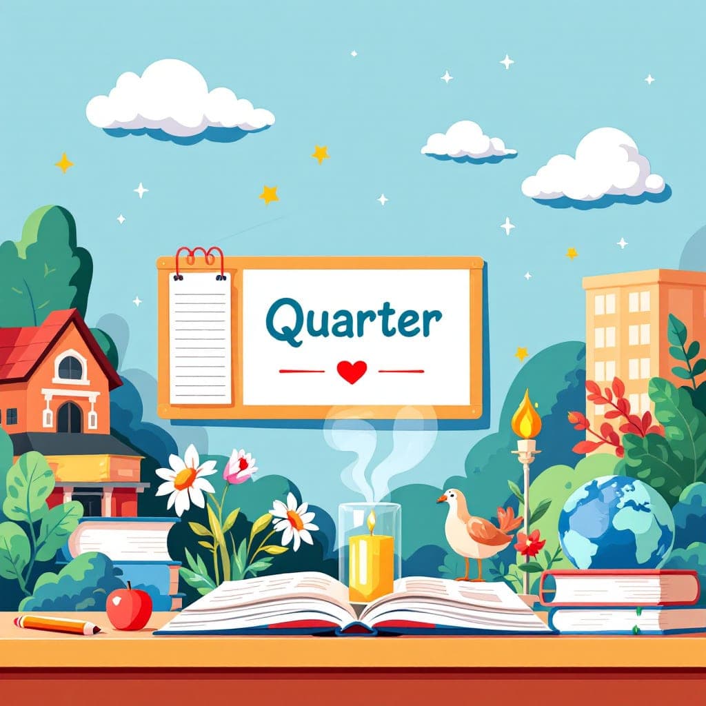 End of Quarter: Marking progress checkpoints, classroom activities