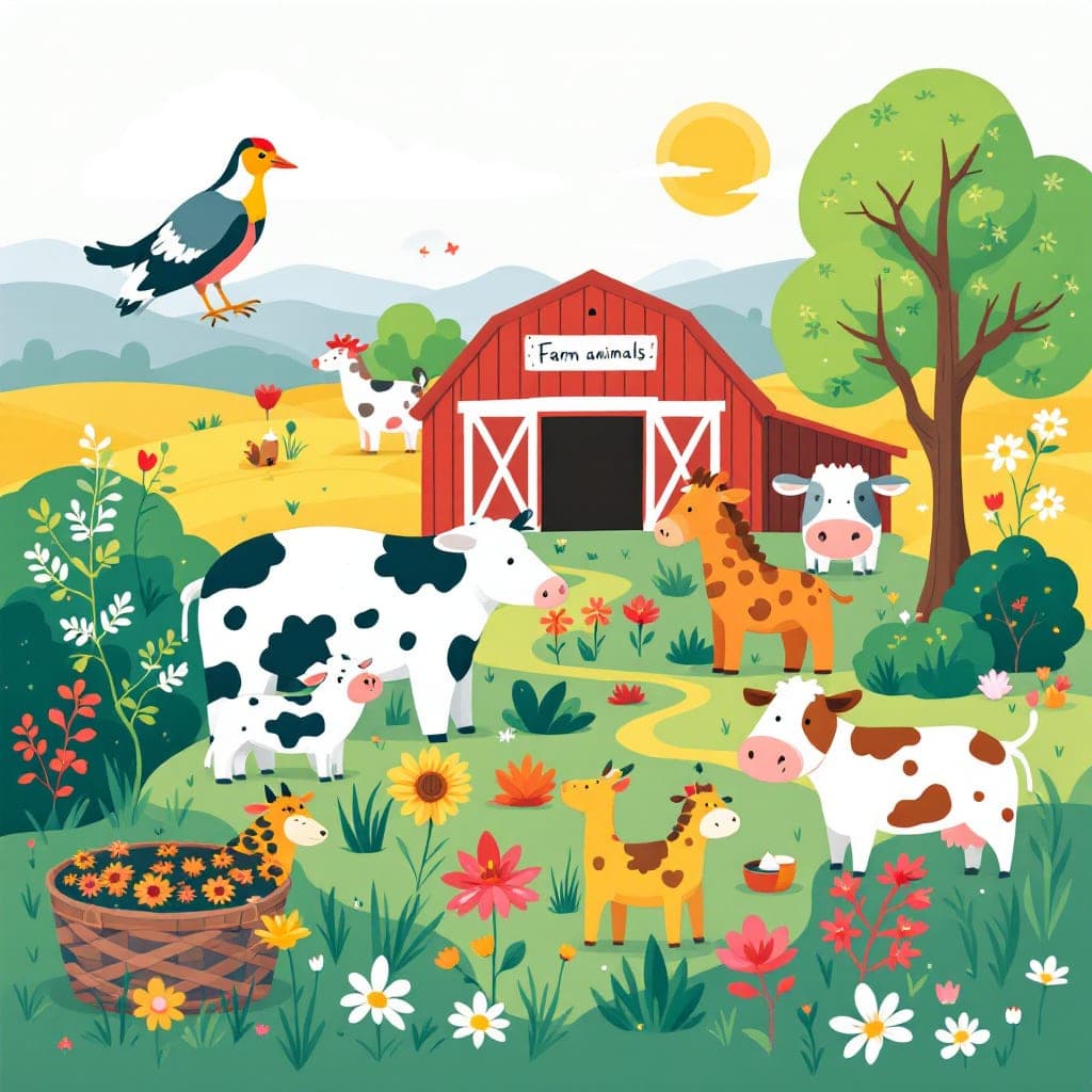 Farm Animals Day: Learning about farm animals, classroom activities