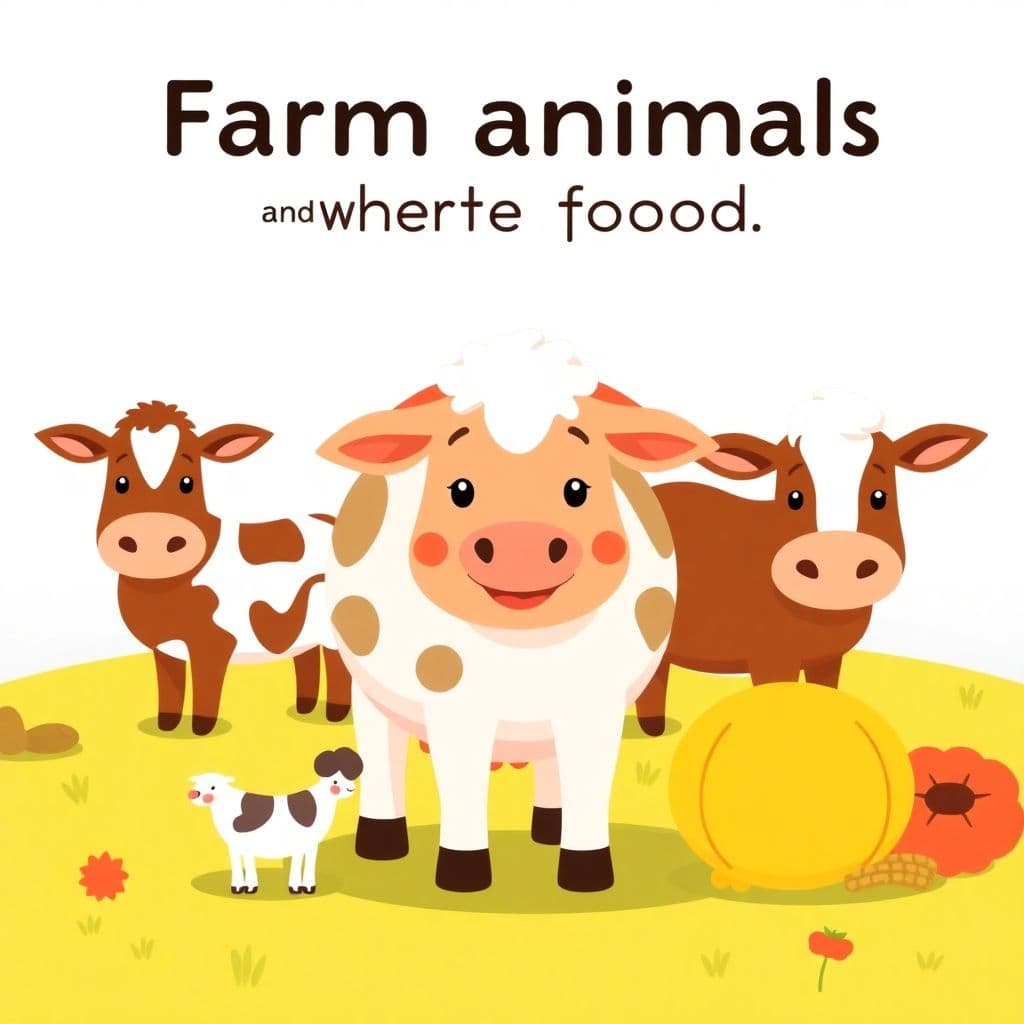 Farm Day: Farm animals and where food comes from, classroom activities