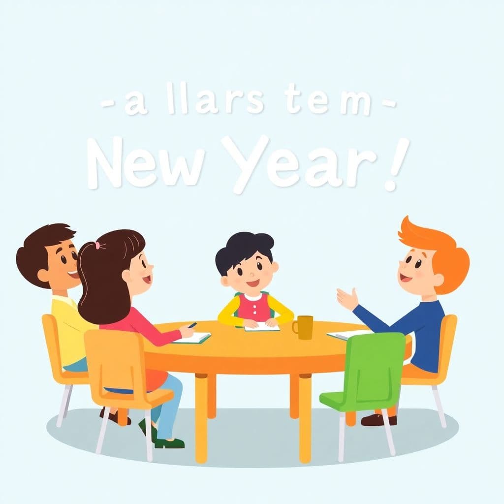 First Day of School: Meeting classmates, starting a new year, classroom activities