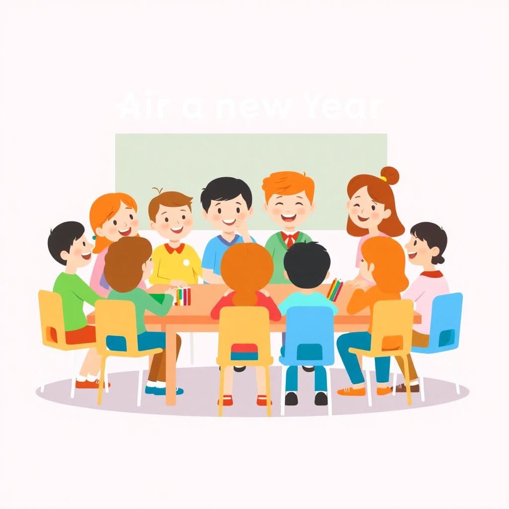 First Day of School: Meeting classmates, starting a new year