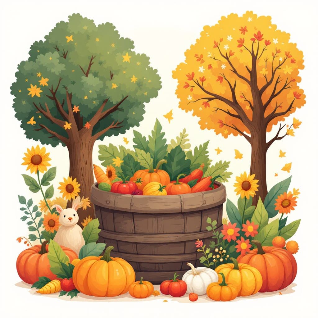 Harvest Festival: Giving thanks for food, harvest, sharing with others, classroom activities