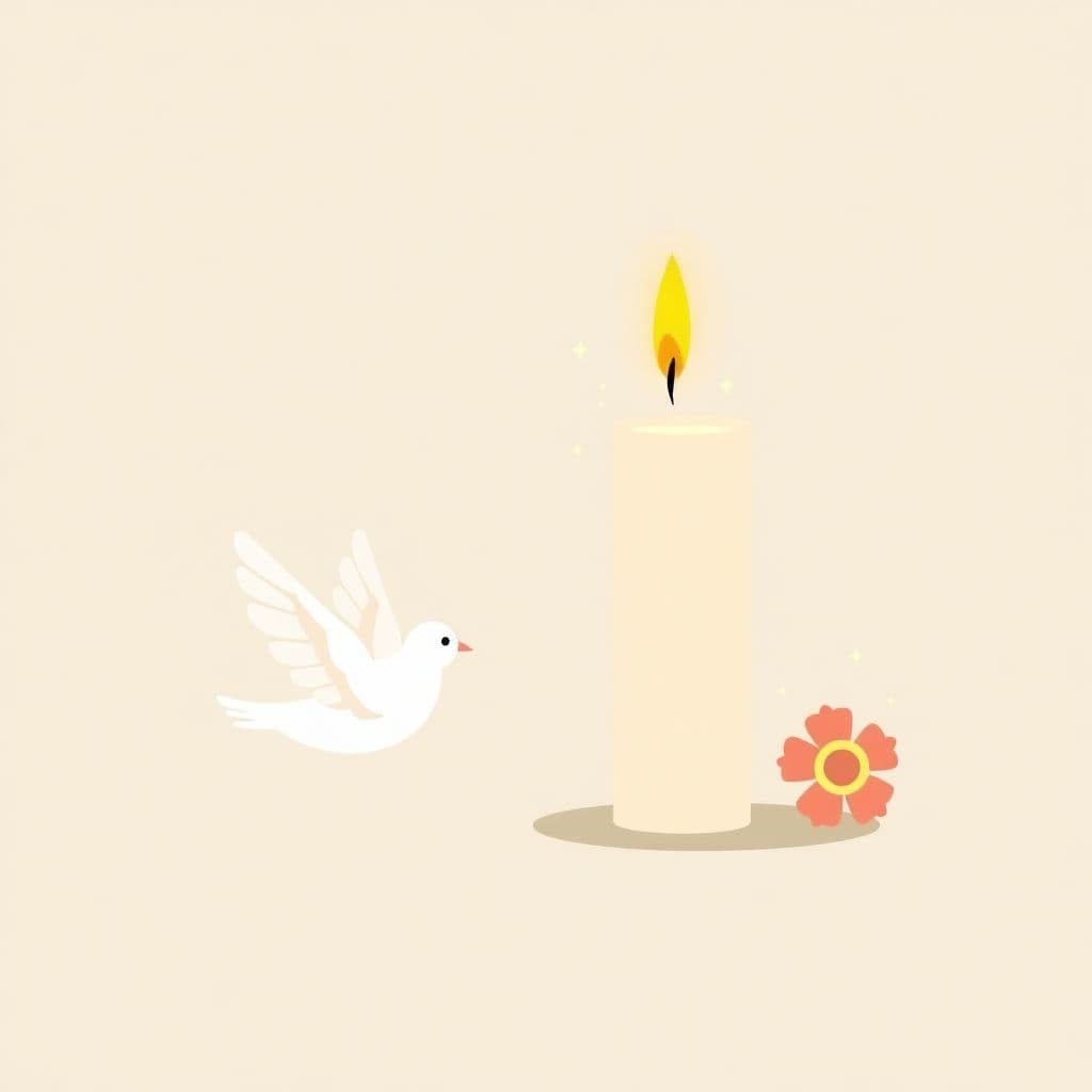 International Day of Commemoration for Victims of Genocide: a lit memorial candle next to a single white dove, classroom activities