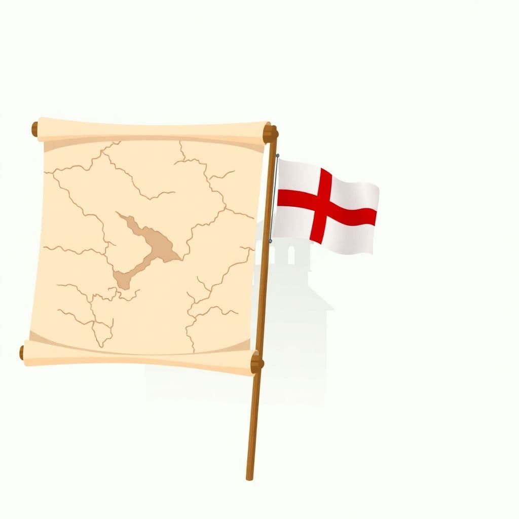 The Irish Civil War: a historic flag and an old parchment map, classroom activities