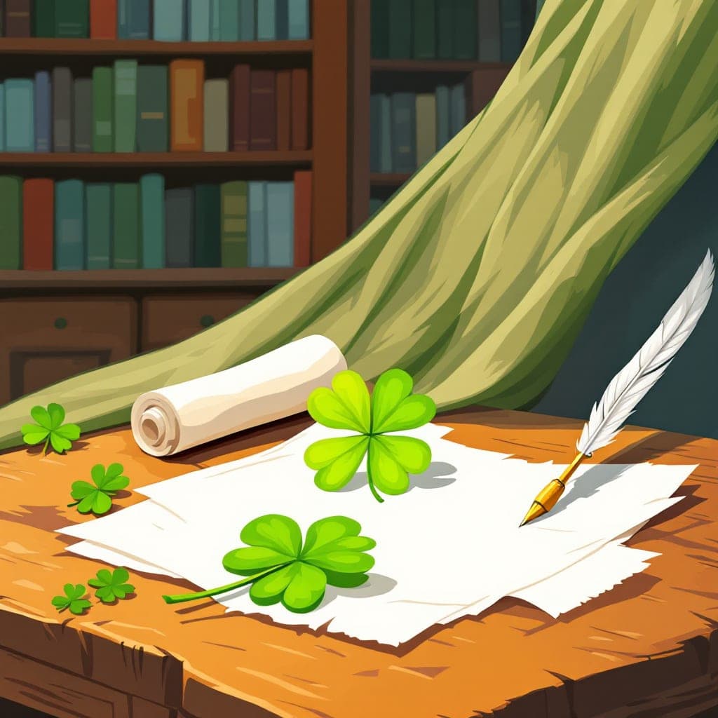 Irish Revolution and War of Independence: a historic flag and an old parchment map, classroom activities