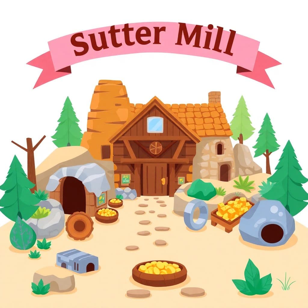 John Sutter: Site of the gold discovery (Sutter's Mill)