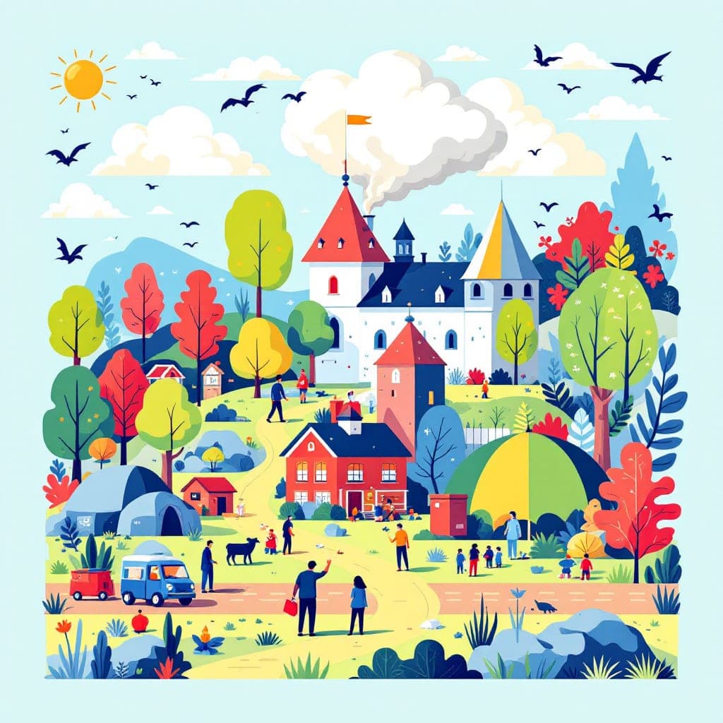 Local Natural and Constructed Features: Location and nature of natural, managed, constructed features of local places