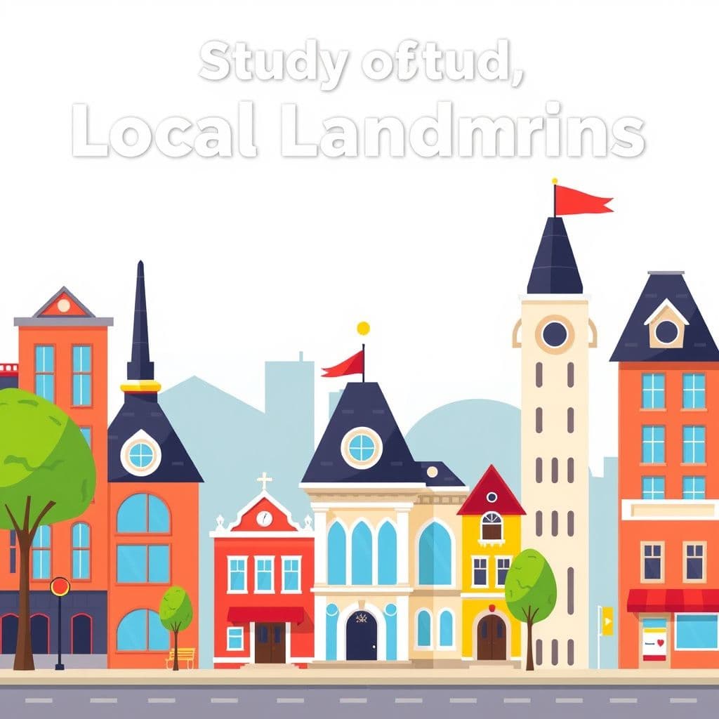 Local Studies: Study of local landmarks, buildings, and their history, classroom activities