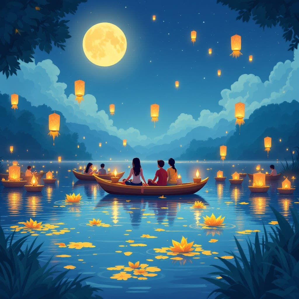 Loy Krathong: Thai festival of floating lanterns/baskets, classroom activities