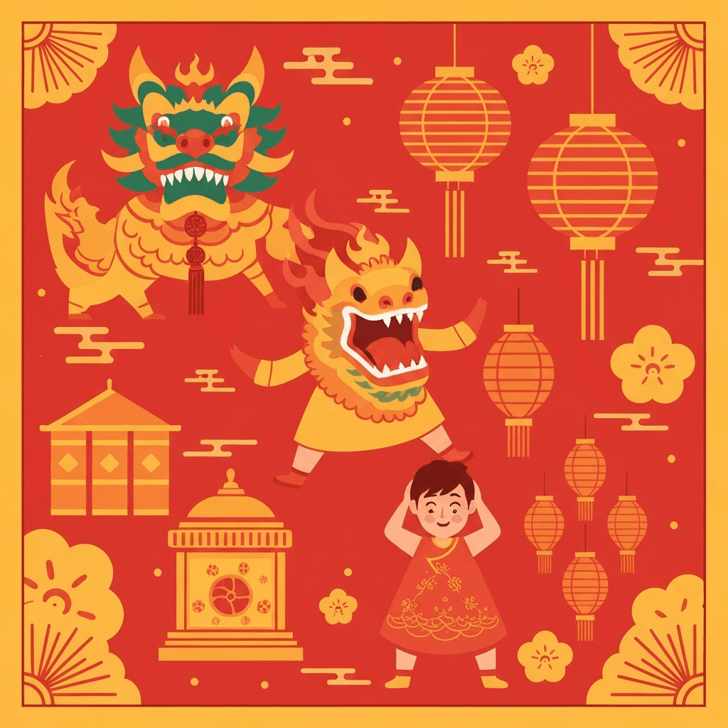 Lunar New Year, Celebrate Lunar New Year with reading passages about Chinese, Korean, and Vietnamese New Year traditions, dragon dances, lanterns, and the 12-year animal cycle., classroom activities