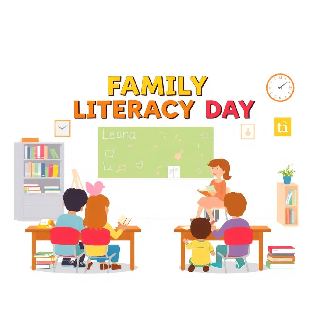 National Family Literacy Day, National Family Literacy Day (November 1) highlights the importance of reading together as a family. Use take-home reading activities, family book lists, and reading log worksheets.