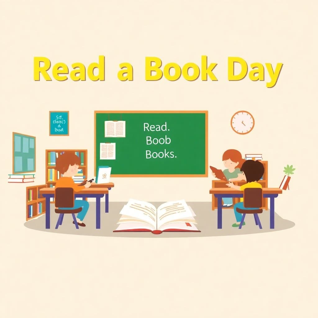 National Read a Book Day, National Read a Book Day (September 6) encourages everyone to pick up a book. Use reading log worksheets, book review templates, and reading challenge activities.