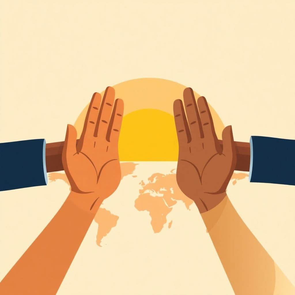 National Sorry Day: two hands reaching toward each other over a map, classroom activities