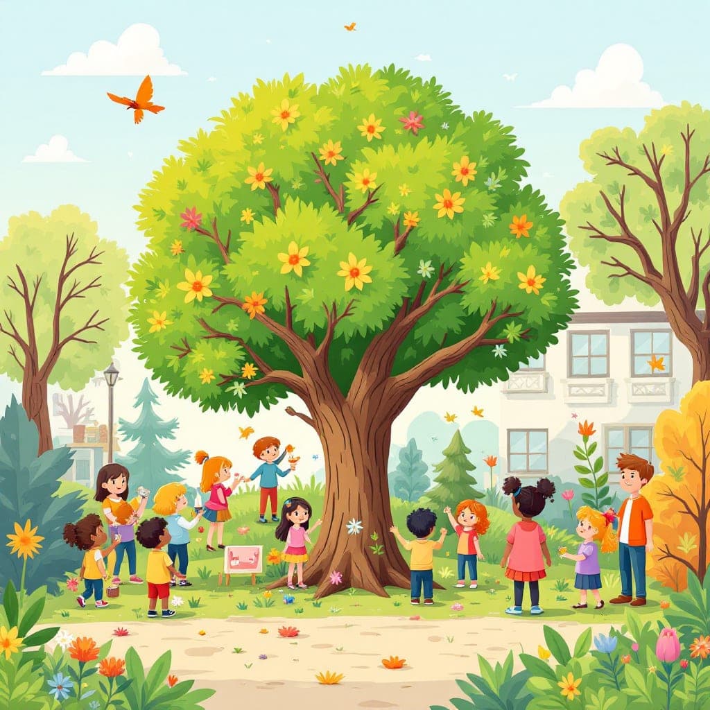 National Tree Day: Tree planting, hand-tree art, 'hug a tree' activities