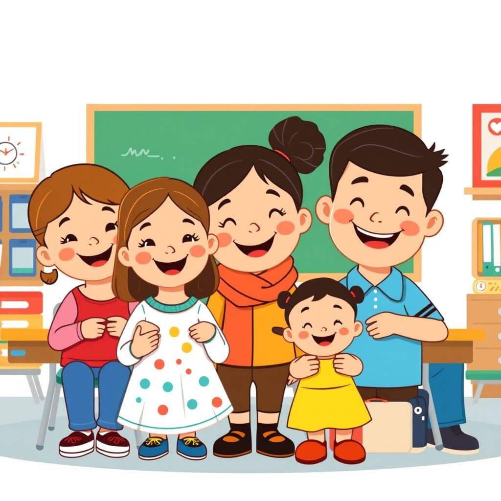 Open House: Families visit the classroom, classroom activities