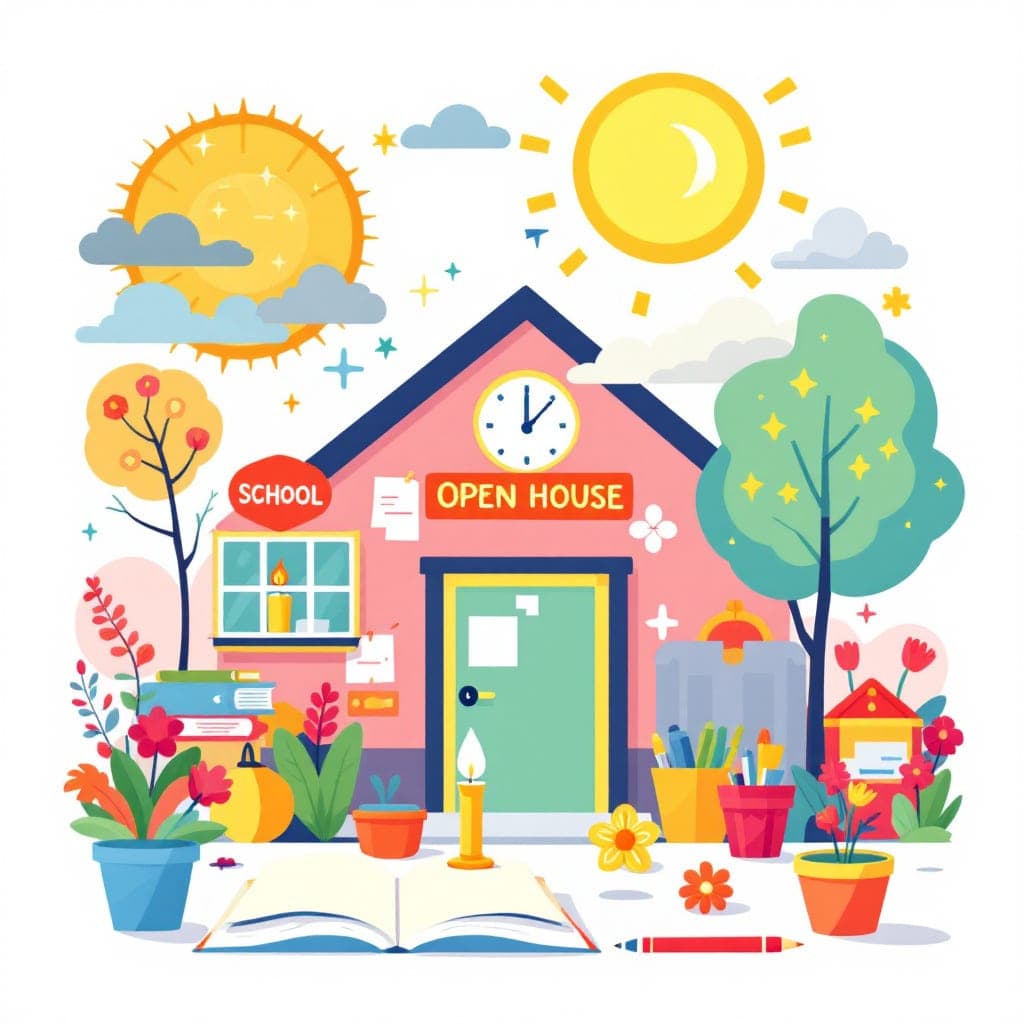 Open House: Families visit the classroom, classroom activities