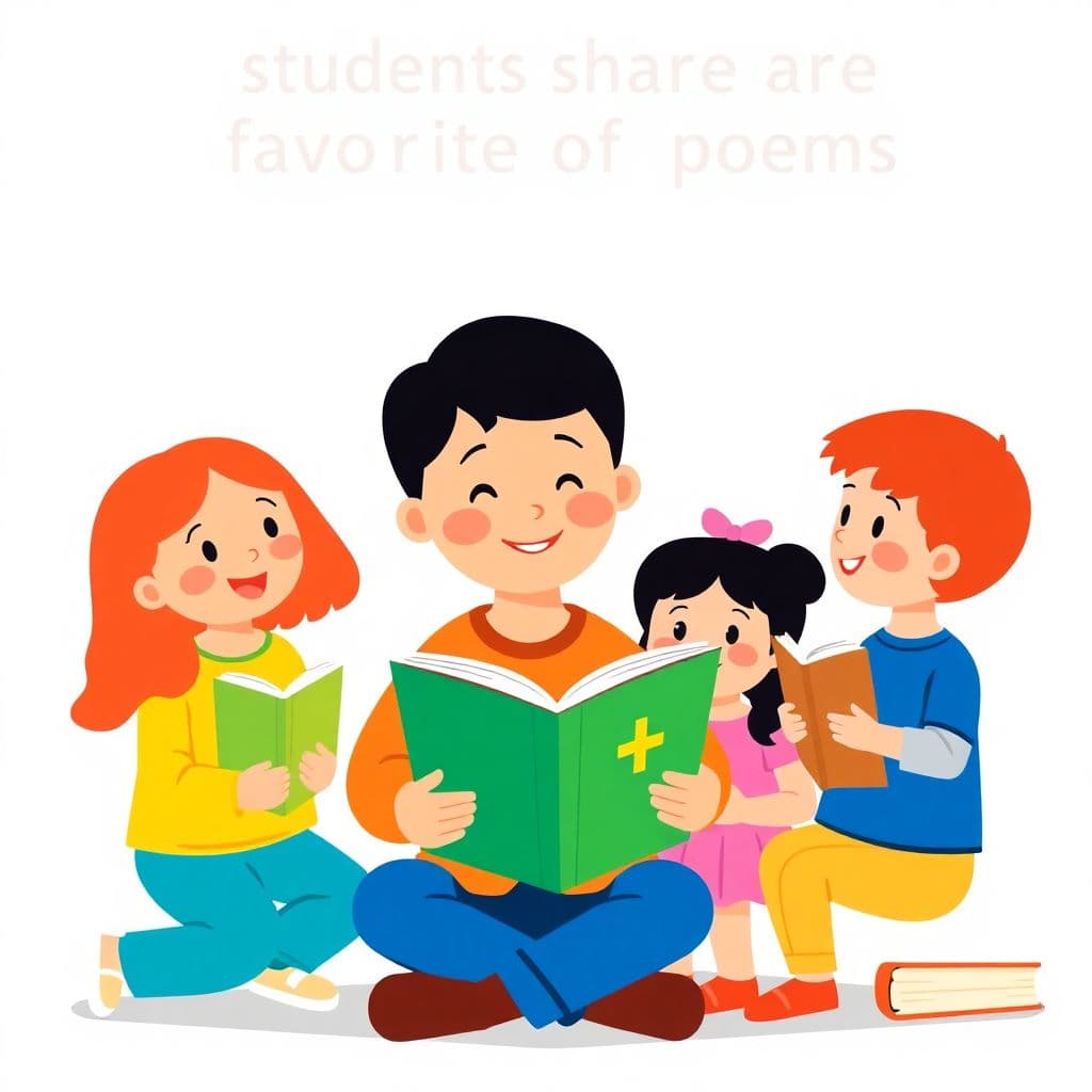 Poetry Reading Day: Students share original or favorite poems, classroom activities