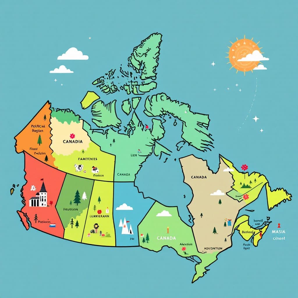 Political and Physical Regions of Canada: Canada's regions, physical/political geography, classroom activities