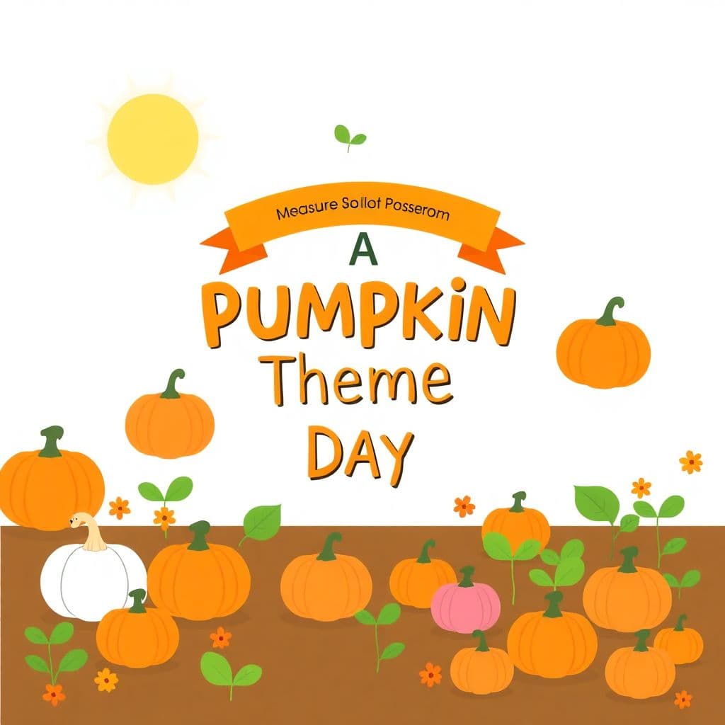 Pumpkin Day: Pumpkin theme day, life cycle, measuring