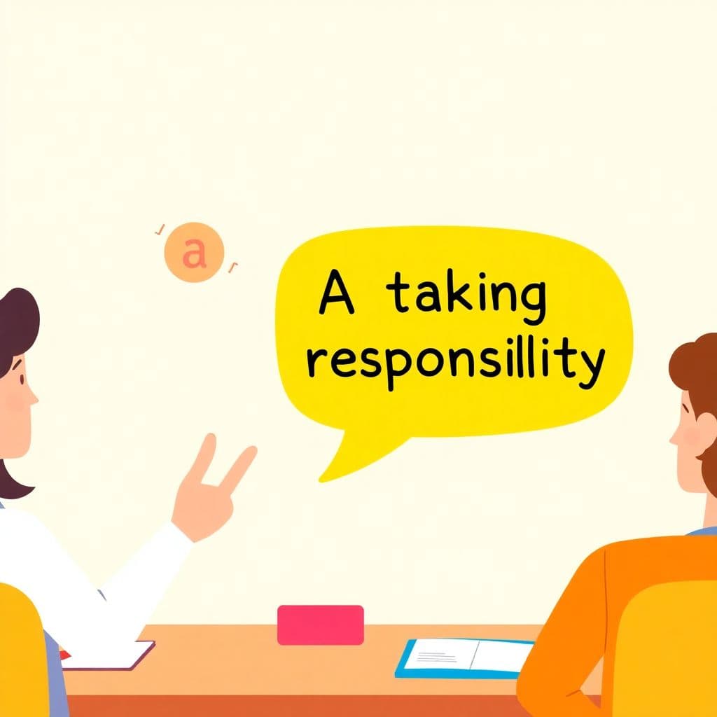Responsibility Week: Taking responsibility, simple discussion/writing, classroom activities